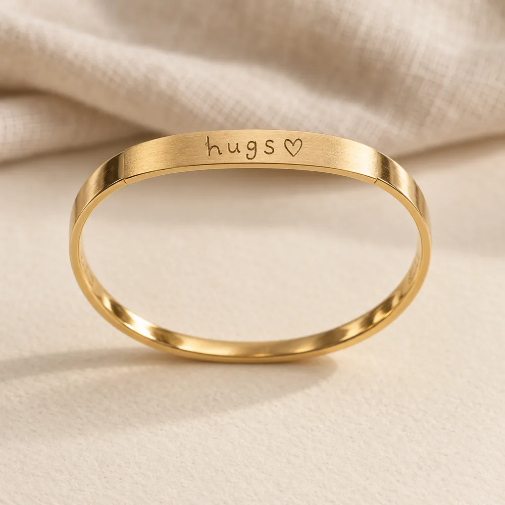 The “Hugs” Handwriting Bangle